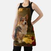 Corgi in den Rosen I Schürze (InSitu)
