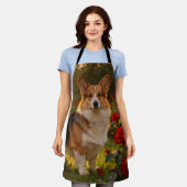 Corgi in den Rosen IV Schürze (Getragen)