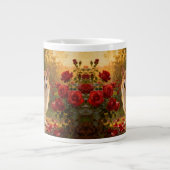 Corgi in den Rosen V Jumbo-Tasse (Vorderseite)