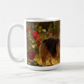 Corgi in den Rosen V Kaffeetasse (Links)