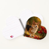 Corgi in den Rosen V Notizblock (Innenseite)