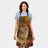 Corgi in den Rosen V Schürze (Getragen)