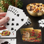Corgi in den Rosen V Spielkarten (In Situ)