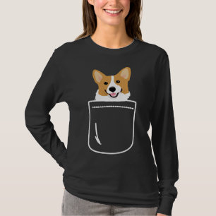 Corgi in der Tasche Lustiger süßer Welpe Großes gl T-Shirt