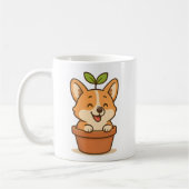 Corgi in einem Pot-Trinkbehälter - Niedlicher Hund Kaffeetasse (Links)