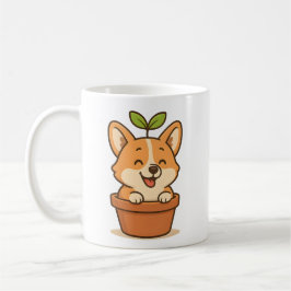 Corgi in einem Pot-Trinkbehälter - Niedlicher Hund Kaffeetasse