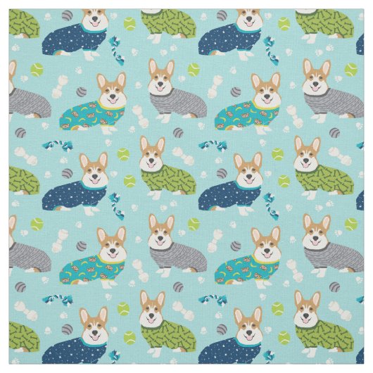 Corgi in Pjs Stoff (Muster)