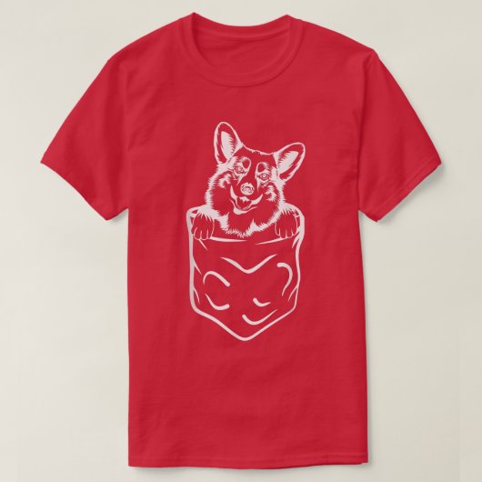 Corgi in Pocket, Funny Dog Lover Geschenke, Ladys T-Shirt (Design vorne)