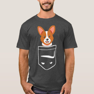 Corgi in Pocket Peaking Corgi Hund Tier Haustier T-Shirt