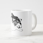 Corgi in Razor-Clean Lines Jumbo-Tasse (Vorderseite Rechts)