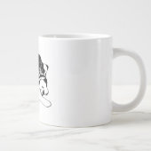 Corgi in Razor-Clean Lines Jumbo-Tasse (Rechts)