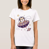 Corgi in Space T-Shirt (Vorderseite)