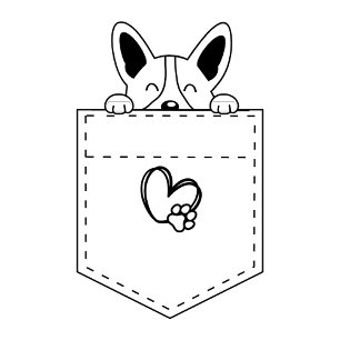Corgi in Tasche mit Weihnachtsmannmütze Weihnach T-Shirt