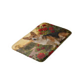 Corgi in the Roses II Badematte (Schrägansicht)