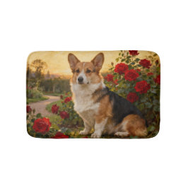 Corgi in the Roses II Badematte