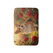Corgi in the Roses III Badematte (Vorderseite Vertikal)