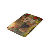 Corgi in the Roses IV Badematte (Schrägansicht)