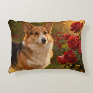 Corgi in the Roses V Dekokissen