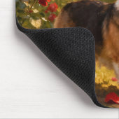 Corgi in the Roses V Mousepad (Ecke)