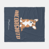 Corgi Incognito Mama Gag Fleecedecke (Vorderseite (Horizontal))