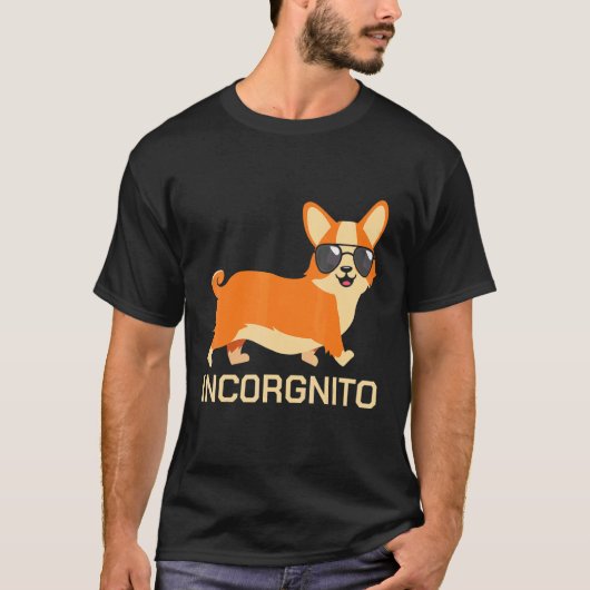 Corgi Inkognito Niedlich T-Shirt (Vorderseite)