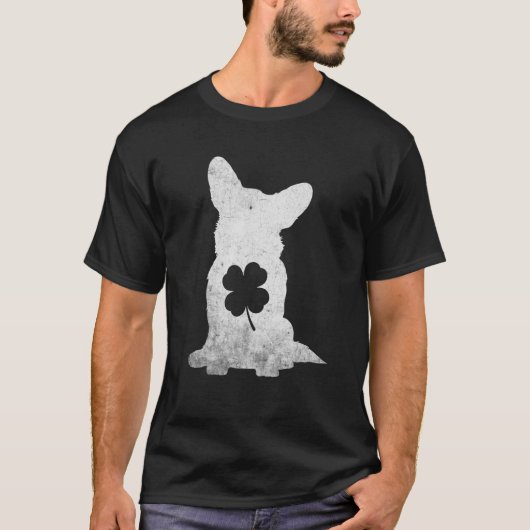 Corgi Irish C St Patrick's Day Dog T-Shirt (Vorderseite)