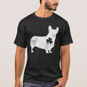 Corgi Irish Clover St Patrick's Day Dog Lover T-Shirt