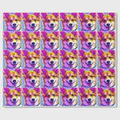 Corgi ist hell, fett geschenkpapier (Flach)