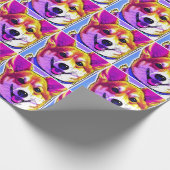 Corgi ist hell, fett geschenkpapier (Ecke)