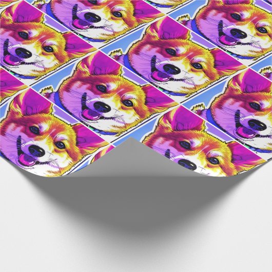 Corgi ist hell, fett geschenkpapier (Ecke)