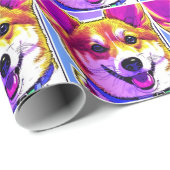 Corgi ist hell, fett geschenkpapier (Rolleneckpunkt)