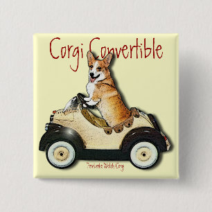 Corgi-Kabriolett Button