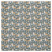 Corgi-Kaffee - Hundegewebe Stoff (Muster)