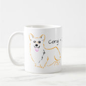 Corgi + Kaffee = Leben Kaffeetasse (Links)