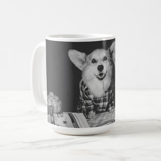 Corgi-Kaffee-Tasse Kaffeetasse (Vorderseite Links)