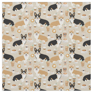 Corgi-Kaffee - Wolljacke Corgihunde Stoff