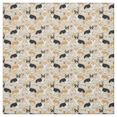 Corgi-Kaffee - Wolljacke Corgihunde Stoff (Muster)
