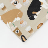 Corgi-Kaffee - WolljackeCorgientwurf Fleecedecke (Ecke)