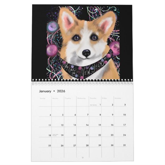 Corgi Kalender (Jan 2026)
