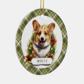 Corgi Keramik Circle Ornament (Rechts)