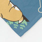 Corgi-Knochen-Herzen-Blaues Musterdesign Fleecedecke (Ecke)
