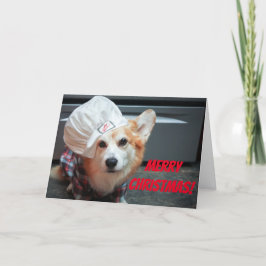 Corgi Koch Weihnachtskarte Karte
