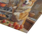 Corgi Kochen in der Küche Schneidebrett (Ecke)