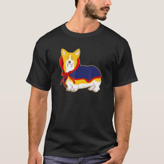 Corgi-Kostüm Vampir T-Shirt (Vorderseite)