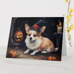 Corgi Kürbisse Halloween Gruselig Karte