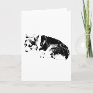 Corgi-Kurve, warme Worte Karte