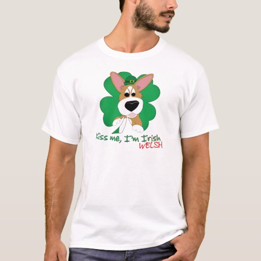 Corgi küssen mich, den ich Waliser-T - Shirt bin (Vorderseite)