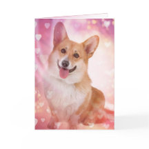 Corgi lächeln mit Herzvalentine