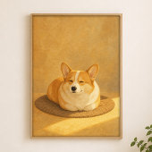 Corgi Laib Wasserfarbe Whimsical Kunstposter Poster