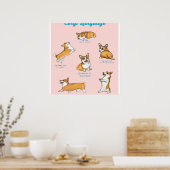 Corgi Language Print Poster (Küche)